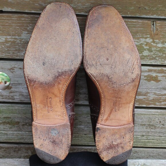 Church's Brown Leather Brogues, Size 9 F (wide) US, Made in England, EUC - Picture 13 of 14